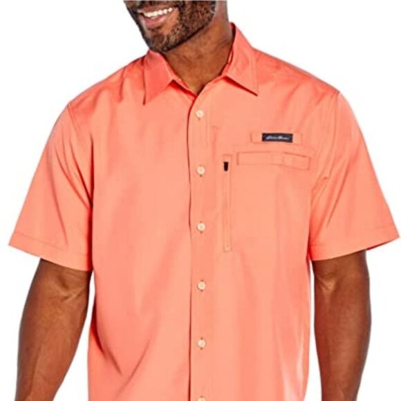 EDDIE‎ BAUER $70 Men's Woven Tech Shirt XL NEW WITH TAG - Picture 1 of 8